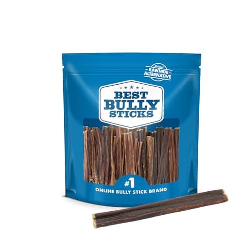 Best Bully Sticks 6 Inch Gullet Sticks - 25 Count (Pack of 1) - Natural, Thin, Hollow Esophagus Snack, Rawhide Alternative - Image 1