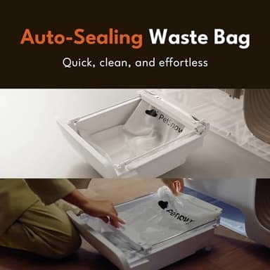 PetSnowy Self-Cleaning Automatic Cat Litter Box with Odor Control TiO2 System, Robot Litter Box with Auto-Packing, App Control, Large Cats & Multiple Cats (2025 Premium Version) - Image 4