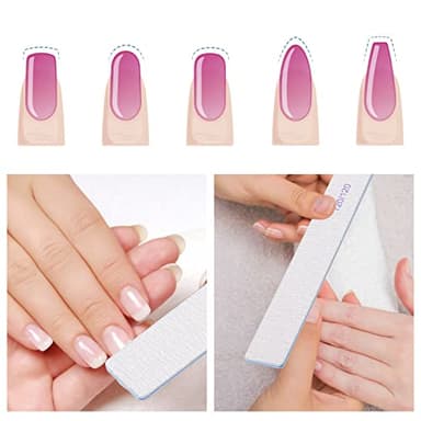 25 Pieces 120 Grit Rectangle Nail Files for Acrylic Nails and Natural Nails, Reusable Nail Buffers Double Sided Emery Boards Manicure Tools - Image 7