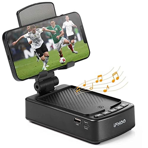 Gifts for Men Women, Phone Stand with Bluetooth Speaker BT5.3, Gifts for Him Dad Who have everything, Phone Holder with Wireless Speaker for iPhone/Android/Tablet, Tech Gadgets,Birthday Gifts for Men - Image 1
