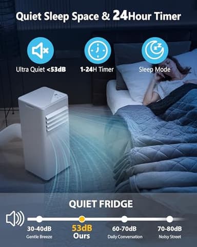 Electactic Portable Air Conditioners 10000 BTUs, Portable AC unit Cools Up to 450 sq.ft,3-in-1 Free Standing Cooling AC Unit with Fan & Dehumidifier, Portable AC with Remote Control,24H Timer - Image 6