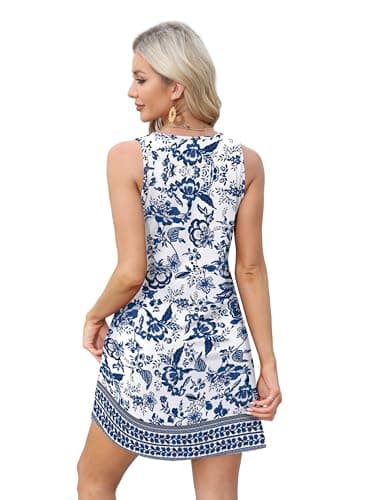 OFEEFAN Womens Summer Dresses 2025 Spring Fashion Sundresses Beach Vacation Clothes Cruise Outfits Floral 41 S - Image 4