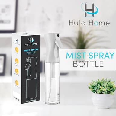 Hula Home Spray Bottle for Hair (10.1oz/300ml) - Powered by Flairosol® Spray Technology - Continuous Ultra Fine Mist Sprayer – For Hairstyling, Cleaning, Salons, Plants, Essential Oil & More - White - Image 7