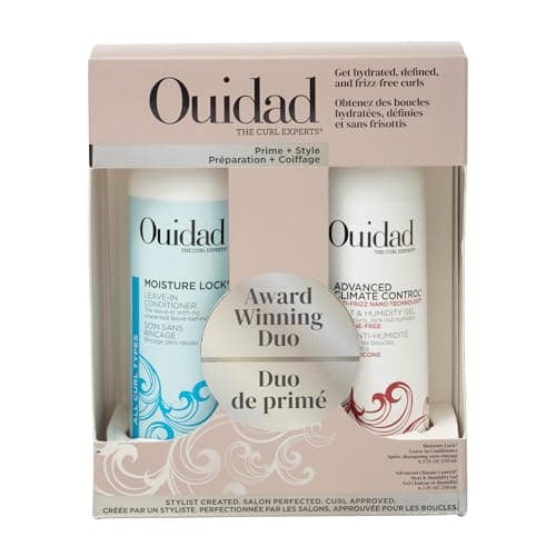 Ouidad Advanced Climate Control Heat & Humidity Gel & Leave In Conditioner Styling Kit, 8.5 fl oz, Flexible, Long-Lasting & Frizz-Free Curls, Sulfates, Parabens & Cruelty-Free Curly Hair Products - Image 1