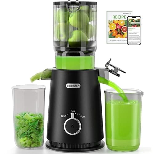 ECOSELF Juicer Machines with Wide Mouth & Large Feed Chute, Professional Cold Press Juicer For Whole Fruits & Vegetables, Self Feeding for Juice Extractor Machine, Easy to Clean, High Juice Yield - Image 1