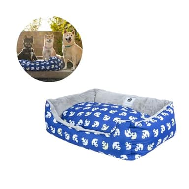 Petique Anchor's Away Reversible Pet Bed, Blue, Small - Image 5