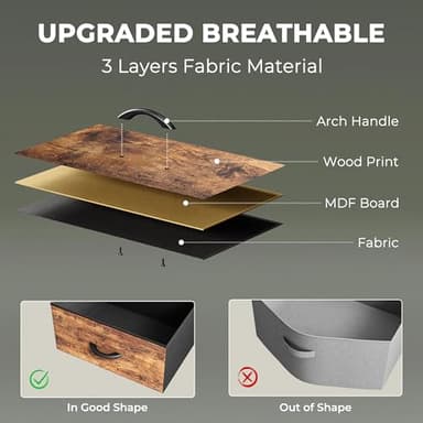 Huuger 63 Inch LED TV Stand for 65 70 Inch TV, Entertainment Center with Open Shelves and Power Outlets, TV Console for Living Room, Media Console with Drawers, Rustic Brown, 8779FC - Image 6