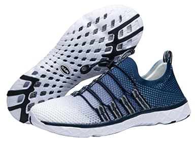 DLGJPA Women's Quick Drying Water Shoes Gradient Color for Beach or Water Sports Lightweight Slip On Walking Shoes Navy Gradient 7 - Image 5