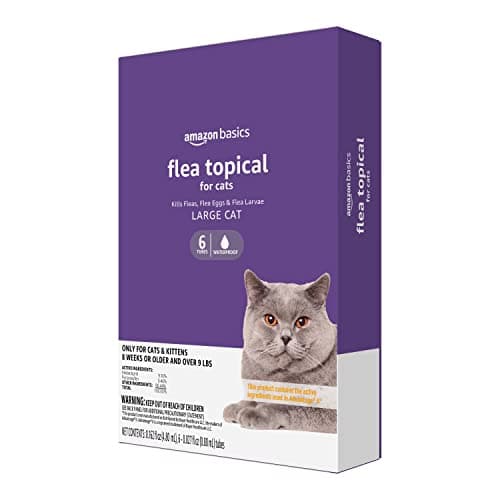 Amazon Basics Topical Flea Treatment for Large Cats (Over 9 Pounds), 6 Count (Previously Solimo - Image 1