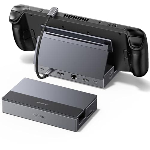 UGREEN Steam Deck Dock 9-in-1 USB C Docking Station with Foldable Stand, 4K@120Hz DP, Gigabit Ethernet, PD 100W, 10Gbps USB A&C 3.2, TF/SD Compatible with Steam Deck, Rog Ally, Rog X, Legion Go etc. - Image 1