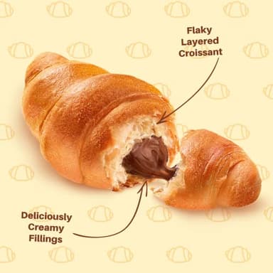 7Days Soft Croissant Variety Pack (24 Count), 12 Chocolate, 12 Vanilla, Breakfast Pastry, Individually Wrapped On The Go Snack (Pack of 24) - Image 3