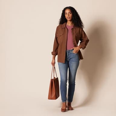 Amazon Essentials Women's Mid Rise Curvy Skinny Jeans - Discontinued Colors, Medium Wash, 4 Long - Image 5