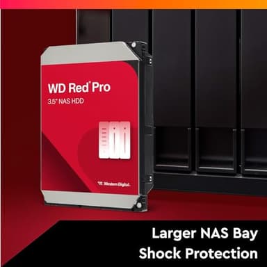 Western Digital 18TB WD Red Pro NAS Internal Hard Drive HDD - 7200 RPM, SATA 6 Gb/s, CMR, 512 MB Cache, 3.5" - WD181KFGX - Image 3