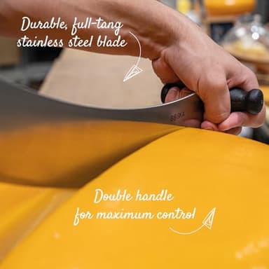 Boska Professional Cheese Knife Large - Cheese cutter for cheese wheels - 380 mm - Double handled - Easy to clean - Image 6