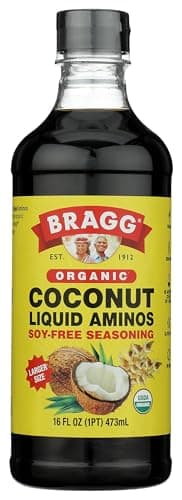 Bragg Organic Coconut Aminos – 16oz, Soy-Free Alternative, Gluten-Free, Dark & Rich Flavor for Cooking – Vegan, No Salt Added, Packed with Amino Acids – Plant-Based Seasoning & Marinade - Image 1