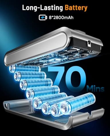 Cordless Vacuum Cleaner, 600W 50KPA 70Min Powerful Vacuum Cleaners for Home, Self-Standing Stick Vacuum Cordless Rechargeable/ Anti-Tangle/OLED Screen/1.8L Cup for Home Pet Hair/Carpet/Hardwood Floor - Image 3