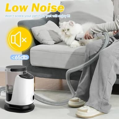 SNOYWEN Dog Grooming Kit & Pet Hair Dryer & Dog Electric Clippers, 3L Large Capacity with 8 Grooming Tools, Low Noise for Long Hair Dogs and Cats, Adjustable Airflow and Temperature, UL, Touchscreen - Image 6