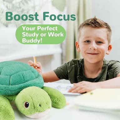 gnomantic Turtle Weighted Stuffed Animals - 22 Inch 4.5 Pounds Weighted Plushies Sea Turtle Stuffed Animal - Big Tortoise Plush Pillow - Cute Plush Toys Gifts for Kids & Adults (22" 4.5 lbs) - Image 6