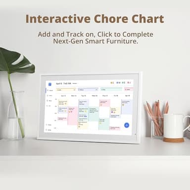 Dragon Touch 21.5 inch Digital Calendar Chore Chart – Interactive Touchscreen, Smart Family Planner, Hearth Display Desk Digital Calendar Seamless Scheduling - Image 3