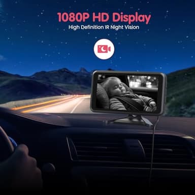 LUCKVIEW BM2A Baby Car Camera – 3X Zoom to See Baby Clearly, 5.2" 1080P Display & Auto IR Night Vision, Rear-Facing View Monitor, Easy Install for Parents & Pet Owners - Image 7