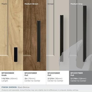 Amerock | Cabinet Pull | Black Bronze | 5-1/16 inch (128 mm) Center to Center | Bar Pulls | 10 Pack | Drawer Pull | Drawer Handle | Cabinet Hardware - Image 3