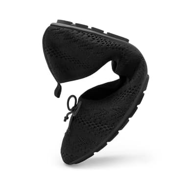 DREAM PAIRS Women's Flats, Foldable Ballet Flats for Women, Bowknot Round Toe Comfort Light Weight Slip-On Knit Dress Shoes,Size 7.5,Black,DWUMFA2502 - Image 3