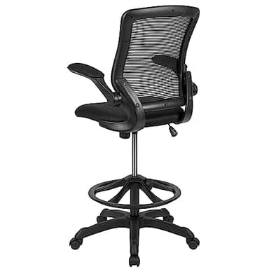Flash Furniture Kale Mid-Back Swivel Office Chair with Adjustable Foot Ring, Lumbar Support, and Seat Height, Ergonomic Mesh Executive Chair, Black - Image 11