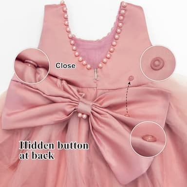 LZH Baby Girls Dress Ruffle Lace Backless Bowknot with Headwear Pageant Party Flower Wedding Dresses - Image 7
