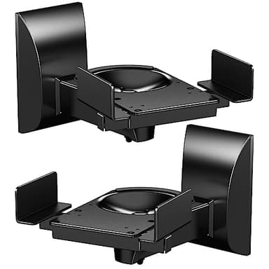 WALI Speaker Wall Mounts, Dual Side Clamping Bookshelf Mounting Bracket for Large Surrounding Sound Speakers, Hold up to 55 lbs. (SWM201), 1 Pair, Black - Image 1