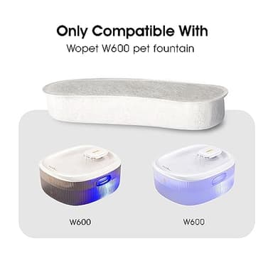 Dog Fountains by WOPET, 4 Pcs Pet Water Fountain Filters for W600 Dog Fountain, Large Water Fountain Filter Replacement - Image 4