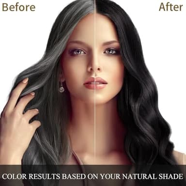 cosmpro Black Hair Dye Shampoo 3 in 1 for Women/Men for Gray Coverage Instant Hair Color Shampoo Semi Permanent Champu Para Cana - Image 3