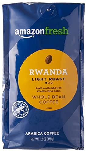 Amazon Fresh Direct Trade Rwanda Whole Bean Coffee, Light Roast, 12 Ounce (Pack of 3) - Image 1