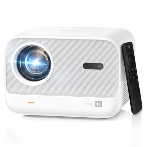 [Sound by JBL & Seamless Autofocus] Yaber 1080P Projector with WiFi 6 and Bluetooth, Portable Outdoor Movie Projector, Home Theater Projector for iPhone/TV Stick/HDMI/USB/Laptop/PS5-White - Image 1