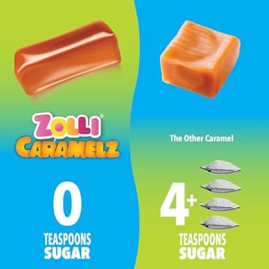 Zollipops Sugar-Free Caramelz, Teeth-Friendly Low Calorie Candy, Keto & Diabetic Friendly, Gluten-Free, Kosher, 3oz Bag - Image 3