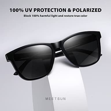 MEETSUN Polarized Sunglasses for Women Men Trendy Classic Retro Designer Style Fashion UV400 Protection 3 PACK Black Brown Gradient Pink Mirrored - Image 3