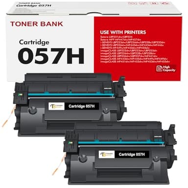 057H Black High Yield Toner Cartridge 2-Pack Compatible Replacement for Canon 057H 057 CRG-057H MF445dw MF455dw Toner Cartridge for ImageCLASS MF445dw MF448dw LBP226dw LBP227dw MF449dw MF445 Printer - Image 1