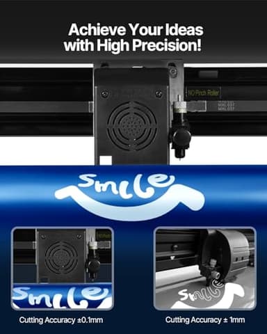 VEVOR 34inches Vinyl Cutter Machine, Bluetooth Cutting Plotter Machine, 400in/10m Accuracy Steel Roller Shaft Adjustable Speed Force, SignMaster Tool Kit for Sign Making Windows & Mobile - Image 8