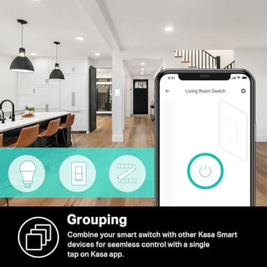 Kasa Smart Light Switch HS200P3, Single Pole, Needs Neutral Wire, 2.4GHz Wi-Fi Light Switch Works with Alexa and Google Home, UL Certified, No Hub Required, 3-Pack , White - Image 6