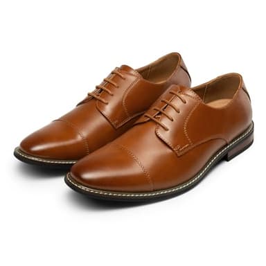 Bruno Marc Men's Prince Classic Modern Formal Oxford Lace Up Dress Shoes,Size 9,Brown,BMUMOX2528 - Image 3
