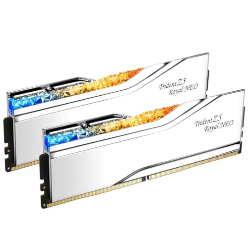 G.SKILL Trident Z5 Royal Neo Series DDR5 RAM (AMD Expo) 64GB (2x32GB) 6000MT/s CL30-36-36-96 1.40V Desktop Computer Memory U-DIMM - Silver (F5-6000J3036G32GX2-TR5NS) - Image 1