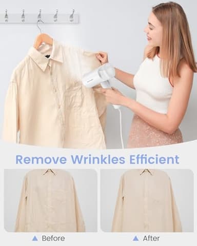 BEAUTURAL Steamer for Clothes, Portable Garment Wrinkle Remover, Fast 30s Heat-up, Foldable and Handheld, 120V Only (Not for 220V Europe) - Image 5