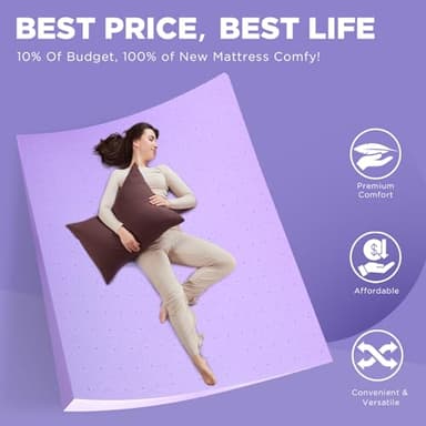 BedsPick 10 Inch Mattress, Gel Memory Foam Mattress Queen Size, Patchwork Design, Medium Feel, Pressure Relief, Spine Protection, CertiPUR-US - Image 8