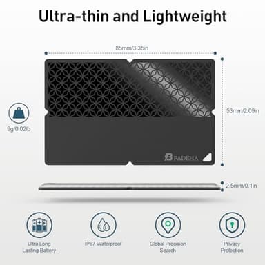 BFADEHA 2025 [Apple MFi Certified] (iOS Only) Bluetooth Tracker Smart Finder for Apple Find My iPhone Card Wallet GPS Tracker, 5-10 Years Battery, Keys Finder and Item Locator for Keys, Bags, Passport - Image 5