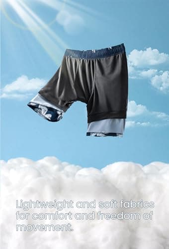 HODOSPORTS Mens Swim Trunks with Compression Liner 9 Inch Quick Dry Swim Shorts with Pockets Swim Suit - Image 7