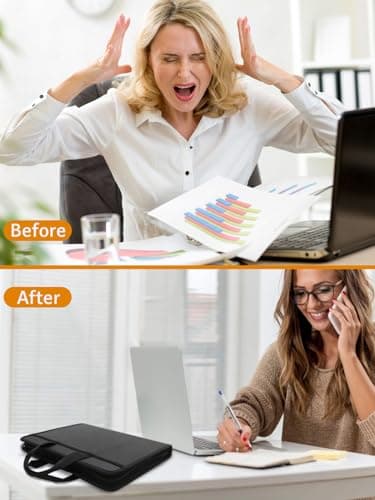 onvvippiv Important Document Organizer Folio Accordion File Organizer Fireproof Expanding File Folder Storage Box with Zipper Labels 13 Pockets for Business Office Receipt Travel - Image 7