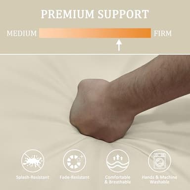 Tounosnt Outdoor Bench Cushion Inch Thick Waterproof Patio Furniture Cushions (Cream, 60 x 18 x 3.5) - Image 4