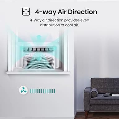 Hisense 12,000 BTU Smart Window Air Conditioner, 3 modes (Cooling, Fan, Dehumidifier), Easy Installation,Ultra Quiet, 2 Years Warranty - Image 4