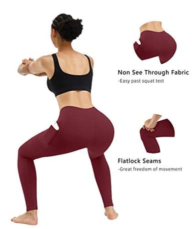 Fengbay 3 Pack High Waist Yoga Pants with Pocket Leggings Tummy Control Workout Running Yoga Leggings for Women - Image 4