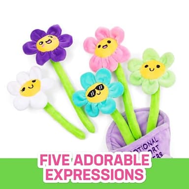 Emotional Support Flowers by Relatable, Cuddly Stuffed Animals and Toys, Squishy Toys and Plushies, Great Gift Ideas for Loved Ones of All Ages, Includes 5 Plushies with Carrying Basket - Image 3