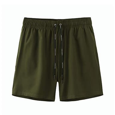 HOdo Mens Swim Trunks with Mesh Liner 9" Quick Dry Swim Shorts Bathing Suits for Men Swimwear Board Shorts wiht Pockets ArmyGreen L - Image 5